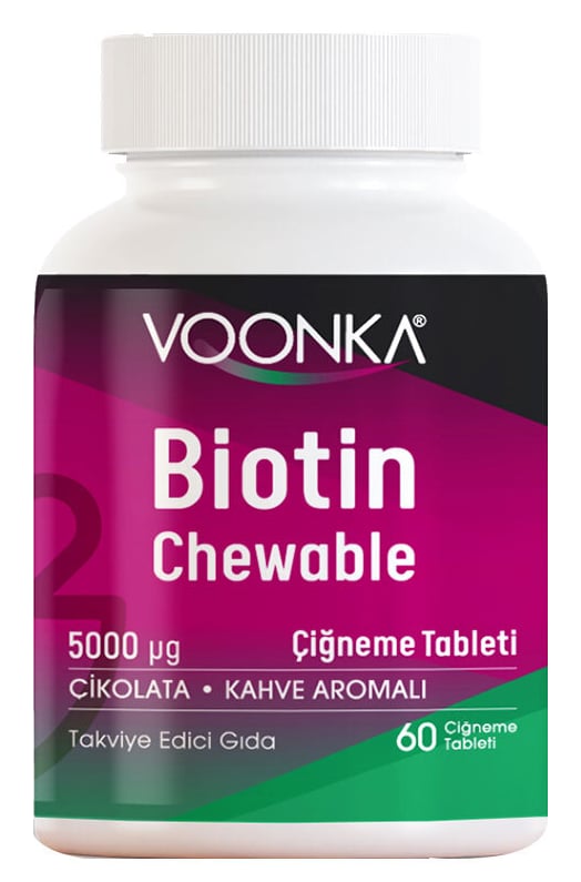 Voonka Biotin 5000 Mcg 60 Çiğneme Tableti