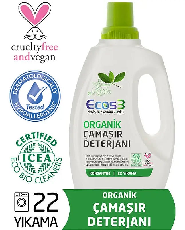 Ecos3 Organik Çamaşır Deterjanı 750ml - 22 Yıkama