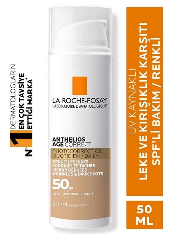 La Roche Posay Anthelios Age Correct Tinted SPF 50 50 ML Renkli Güneş Koruyucusu