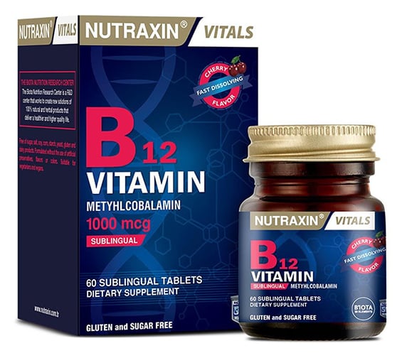 Nutraxin B12 Vitamin 60 Dilaltı Tablet