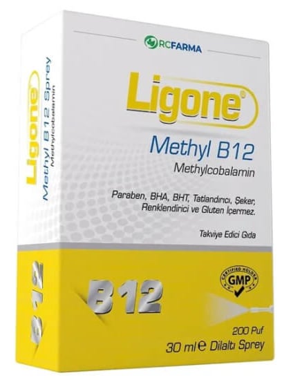 Ligone Methyl B12 Methylcobalamin Dilaltı Sprey 30 ml