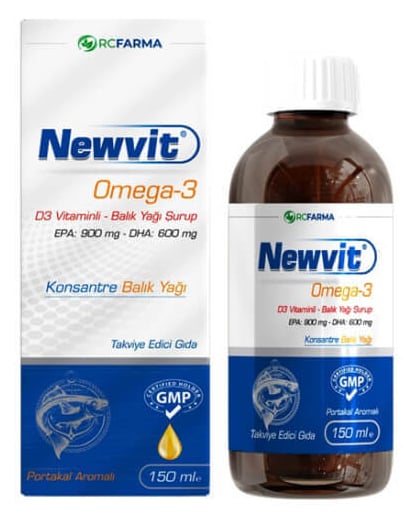 Newvit Omega 3 D Vitaminli Balık Yağı Şurup 150 ML