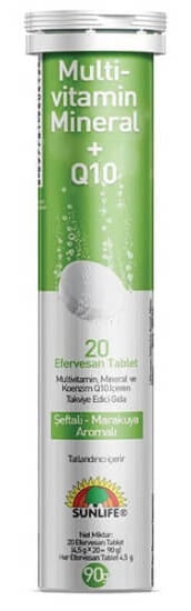 Sunlife Multivitamin Mineral Q10 20 Efervesan Tablet