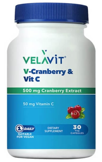 Velavit V Cranberry Vit C 30 Kapsül